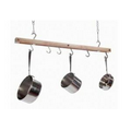 Hanging Bar Pot Rack w/ Metallic Gray Finish